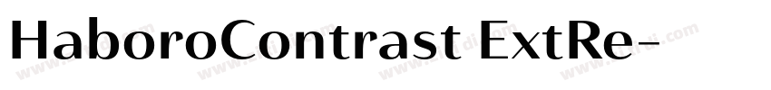 HaboroContrast ExtRe字体转换